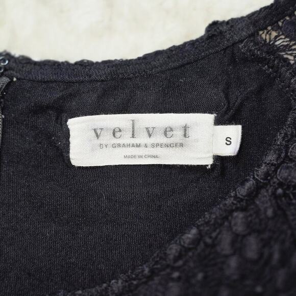 Velvet by Graham & Spencer Black Lace Sheath Dress Women’s Size S 3/4 Sleeve - Picture 6 of 8